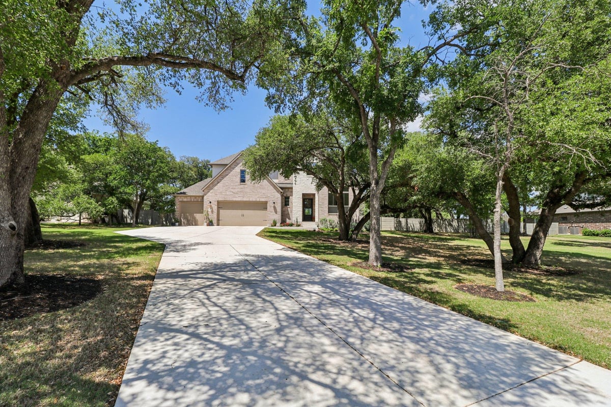View 101 Wolf Ridge Rd in Wolf Ranch 101 Wolf Ridge Rd - front exterior - Luxury home in Wolf Ranch, Georgetown, TX