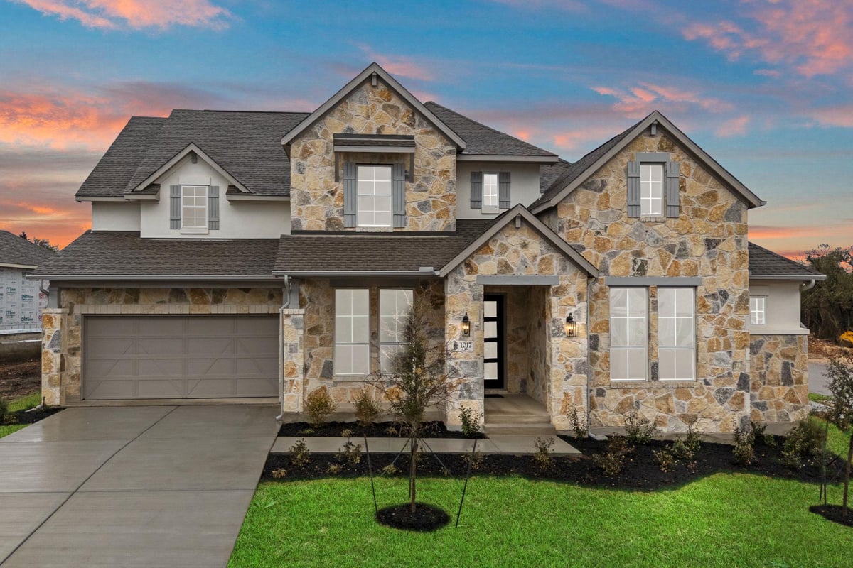 View 1017 Twisted Tarpley LN in Parkside on the River 1017 Twisted Tarpley LN - front exterior - Luxury home in Parkside on the River, Georgetown, TX