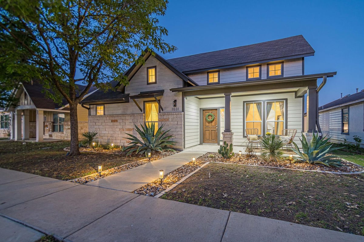 View 1031 Powell in Plum Creek 1031 Powell - front exterior - Luxury home in Plum Creek, Kyle, TX