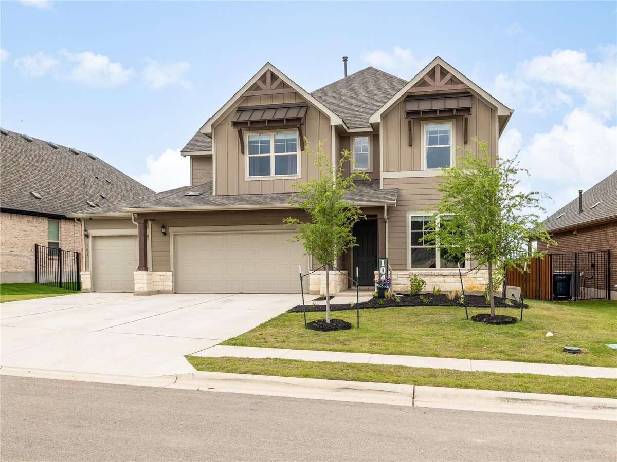 View 104 Keswick St in Saddleback/Santa Rita Ranch 1 104 Keswick St - front exterior - Luxury home in Saddleback/Santa Rita Ranch 1, Liberty Hill, TX