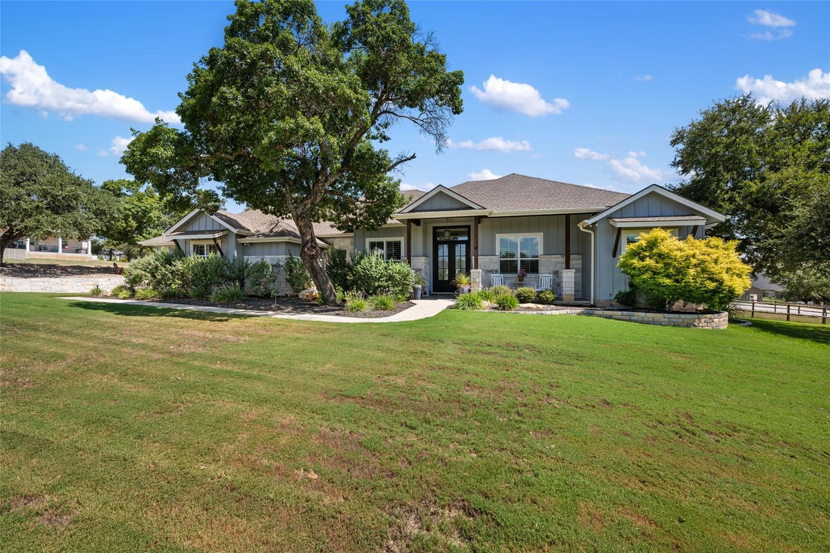 105 Stag Leap CT - front exterior - Luxury home in Hidden Creek Estates, Liberty Hill, TX