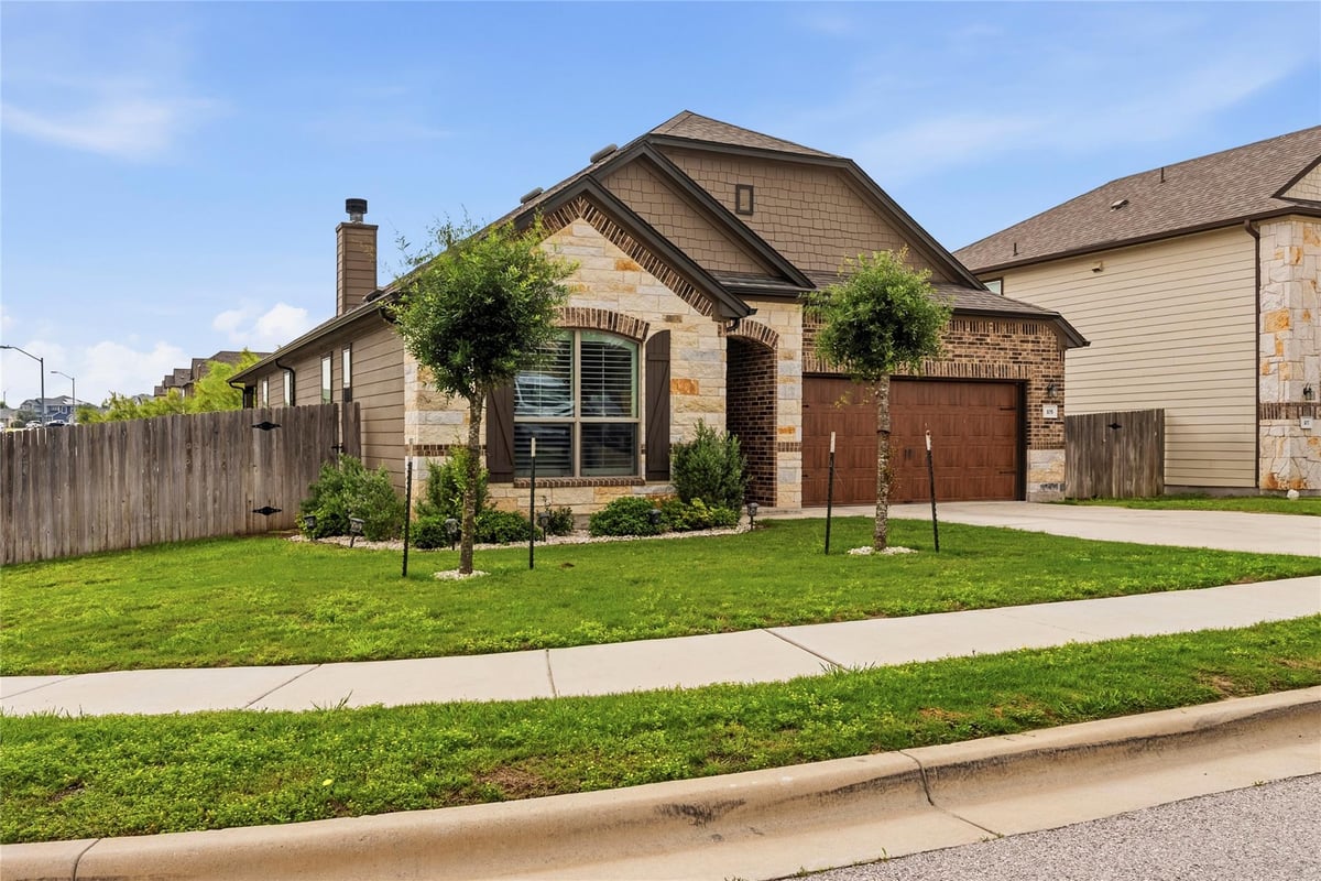 View 105 West Point WAY in Saratoga Farms Sub Sec 105 West Point WAY - front exterior - Luxury home in Saratoga Farms Sub Sec, Elgin, TX