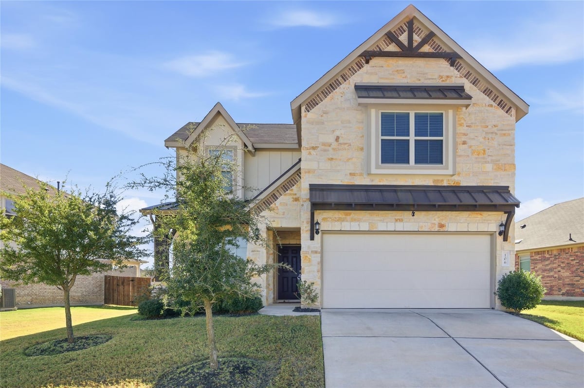 View 106 Barley Fork Ln in Hutto Xing Ph 4 Sec 10 106 Barley Fork Ln - front exterior - Luxury home in Hutto Xing Ph 4 Sec 10, Hutto, TX