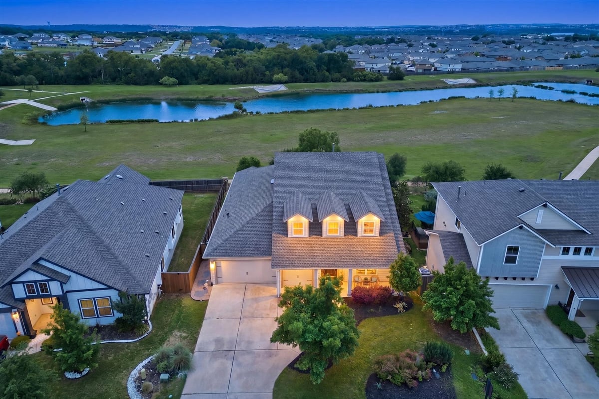 View 108 Orchard Park DR in Orchard Ridge 108 Orchard Park DR - front exterior - Luxury home in Orchard Ridge, Liberty Hill, TX