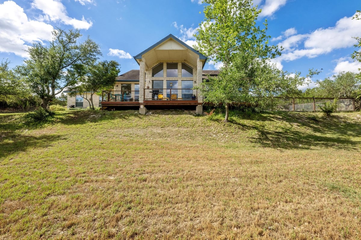 View 10978 W Cave Blvd in West Cave Estate Sec 01 10978 W Cave Blvd - front exterior - Luxury home in West Cave Estate Sec 01, Dripping Springs, TX