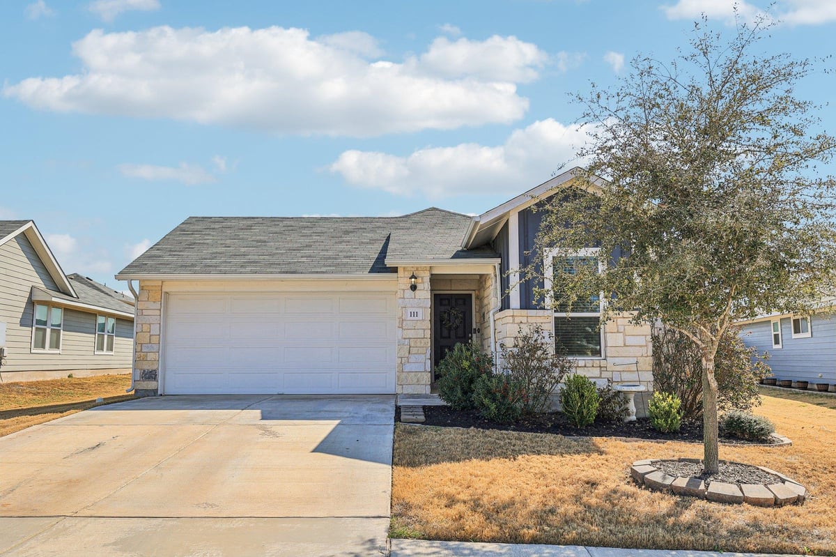 View 111 Insider LOOP in Saratoga Farms Subdivision Section Six 111 Insider LOOP - front exterior - Luxury home in Saratoga Farms Subdivision Section Six, Elgin, TX