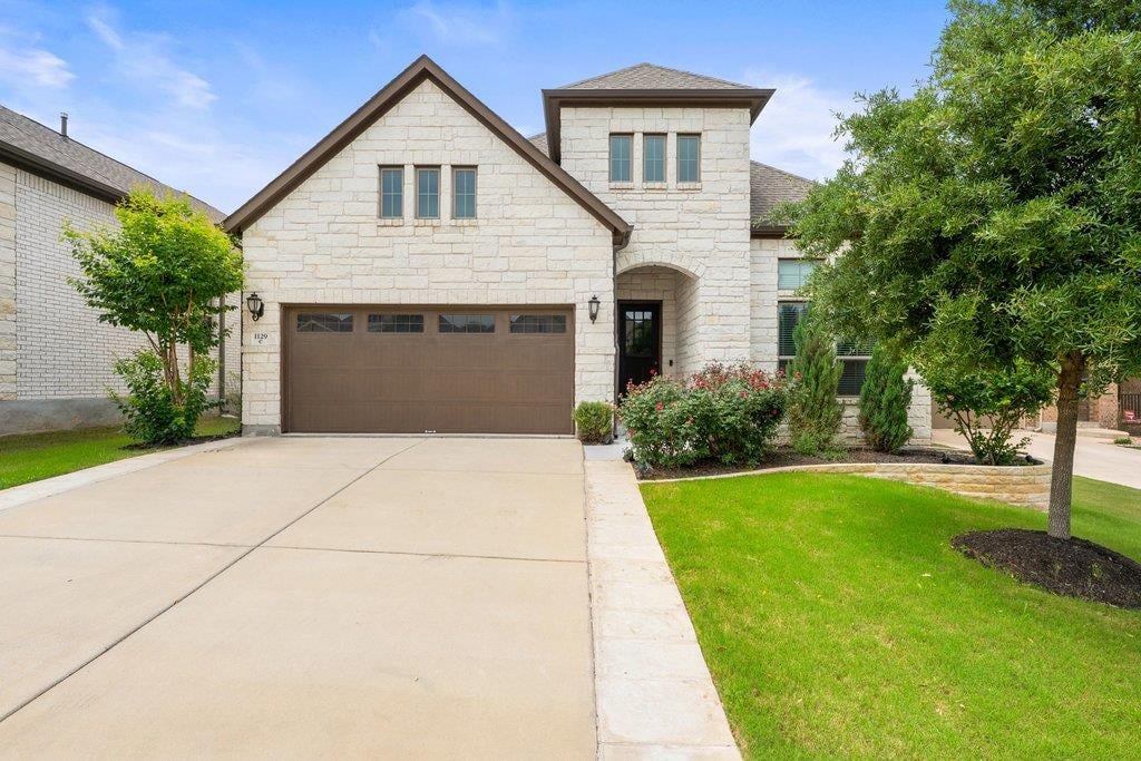 View 1129 RIVER VISTA Rd in WOLF RANCH 1129 RIVER VISTA Rd - front exterior - Luxury home in WOLF RANCH, Georgetown, TX
