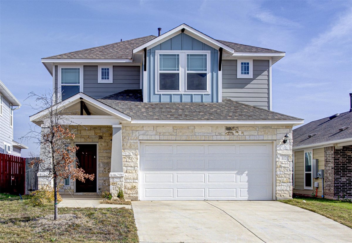 View 117 Tall Grass Dr in MorningStar 117 Tall Grass Dr - front exterior - Luxury home in MorningStar, Georgetown, TX