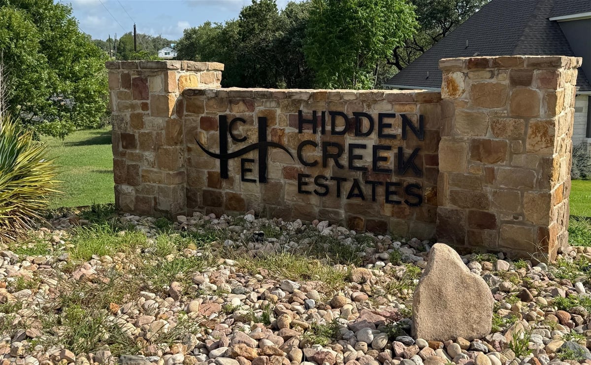 View 120 Taylor Creek Way in Hidden Creek Estates 120 Taylor Creek Way - front exterior - Luxury lot in Hidden Creek Estates, Liberty Hill, TX