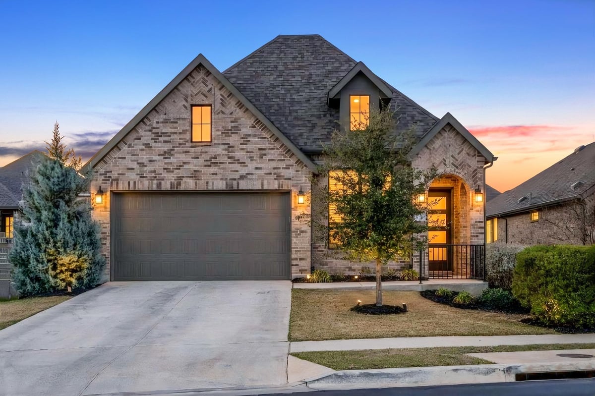 View 1201 Highcrest in WOLF RANCH 1201 Highcrest - front exterior - Luxury home in WOLF RANCH, Georgetown, TX
