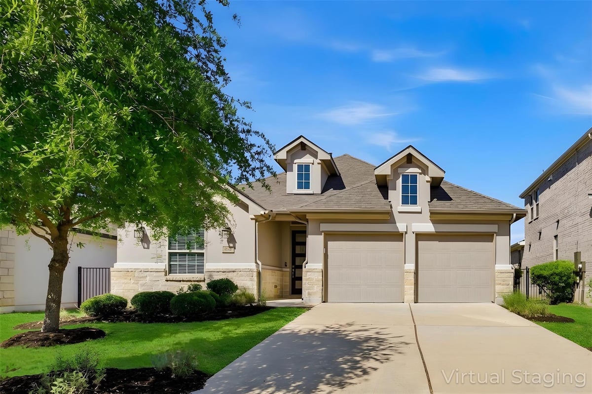 View 1228 Siena Sunset RD in Travisso 1228 Siena Sunset RD - front exterior - Luxury home in Travisso, Leander, TX