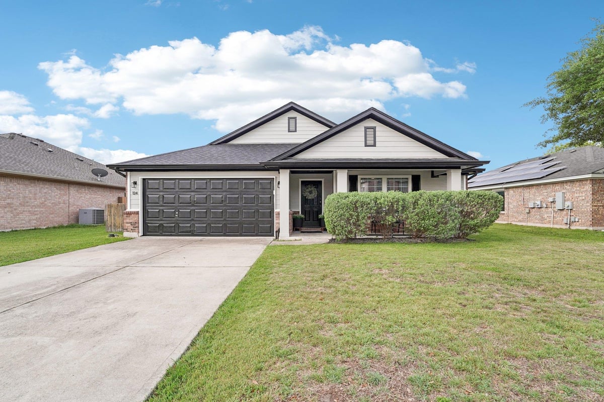 View 124 Waterlily Way in Creek Bend Sec 01 124 Waterlily Way - front exterior - Luxury home in Creek Bend Sec 01, Hutto, TX