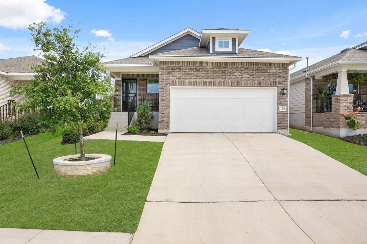 View 128 Riverhill Dr in Morningstar 128 Riverhill Dr - front exterior - Luxury home in Morningstar, Georgetown, TX