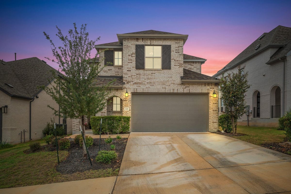 View 128 Three Oaks Ln in Wolf Ranch West Sec 1Bg 128 Three Oaks Ln - front exterior - Luxury home in Wolf Ranch West Sec 1Bg, Georgetown, TX