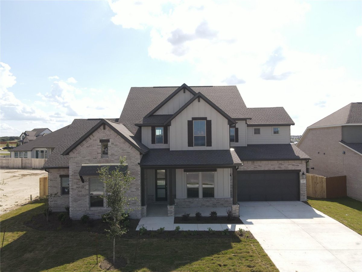 View 129 Clancy DR in Lariat 129 Clancy DR - front exterior - Luxury home in Lariat, Liberty Hill, TX