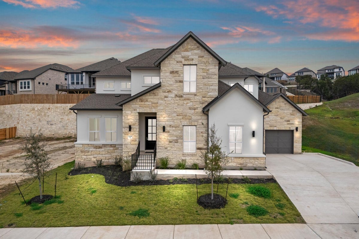 1305 Jolie Rose BND - front exterior - Luxury home in Palmera Ridge, Leander, TX