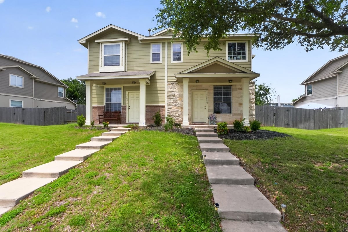 View 13808 Harris Ridge BLVD in Parkway Rsb Lt 01 Blks A-D & 13808 Harris Ridge BLVD - front exterior - Luxury home in Parkway Rsb Lt 01 Blks A-D &, Pflugerville, TX
