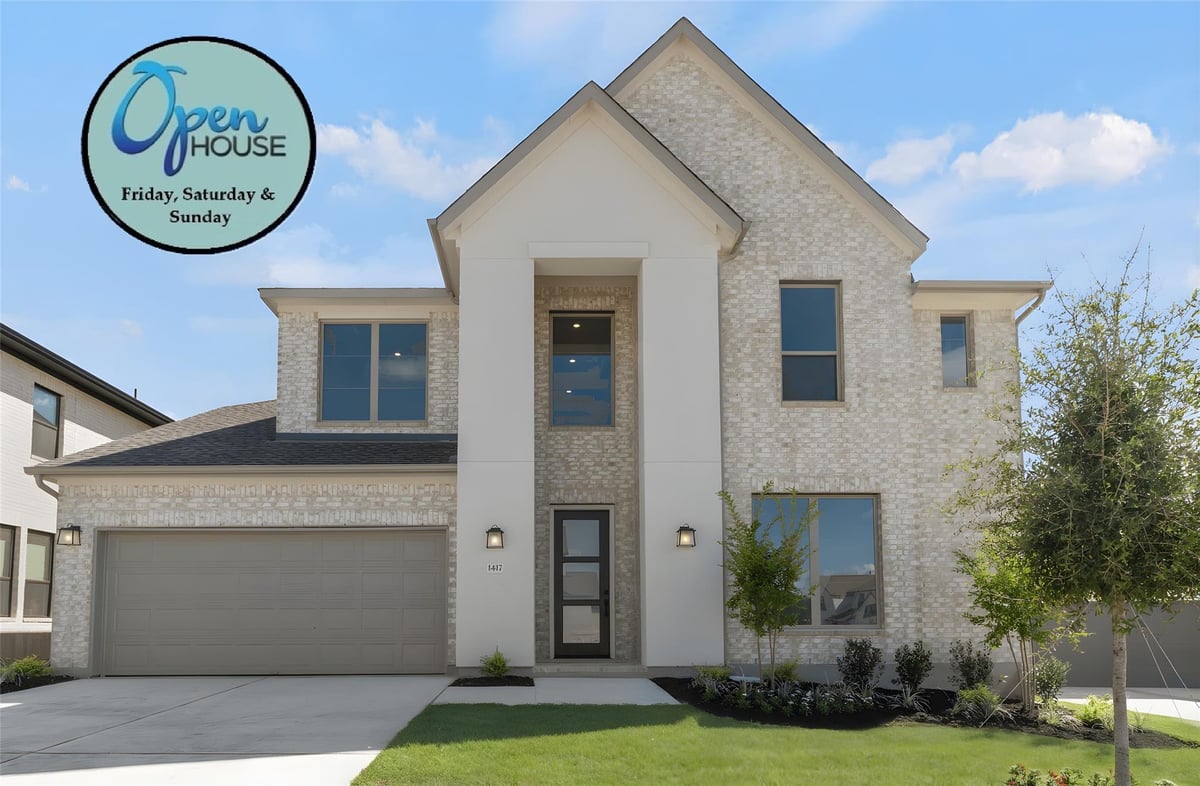 View 1417 Rodeo Ridge Dr in Wolf Ranch 1417 Rodeo Ridge Dr - front exterior - Luxury home in Wolf Ranch, Georgetown, TX