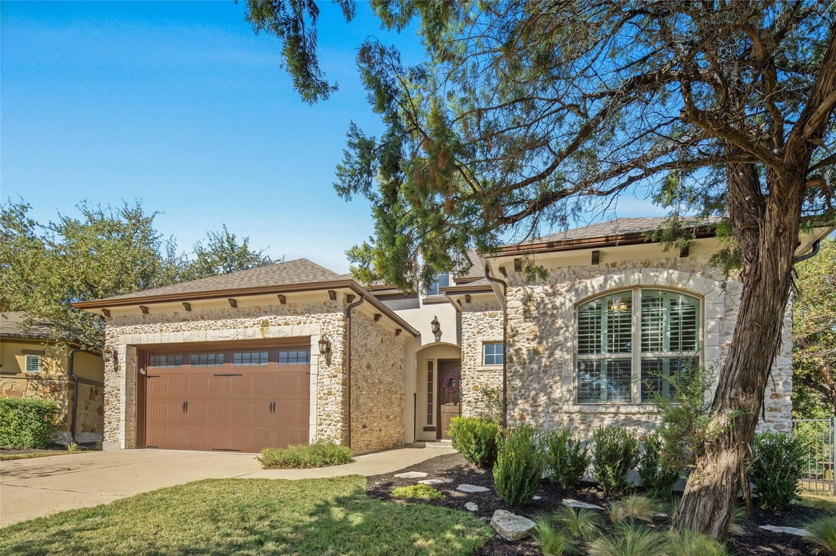 View 143 Wellesley Ct in BELTERRA 143 Wellesley Ct - front exterior - Luxury home in BELTERRA, Austin, TX