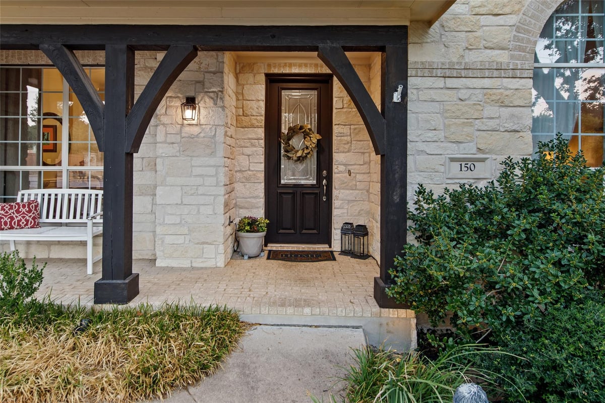 View 150 Longmont Ln in Belterra Ph 2 Sec 4 150 Longmont Ln - front exterior - Luxury home in Belterra Ph 2 Sec 4, Austin, TX