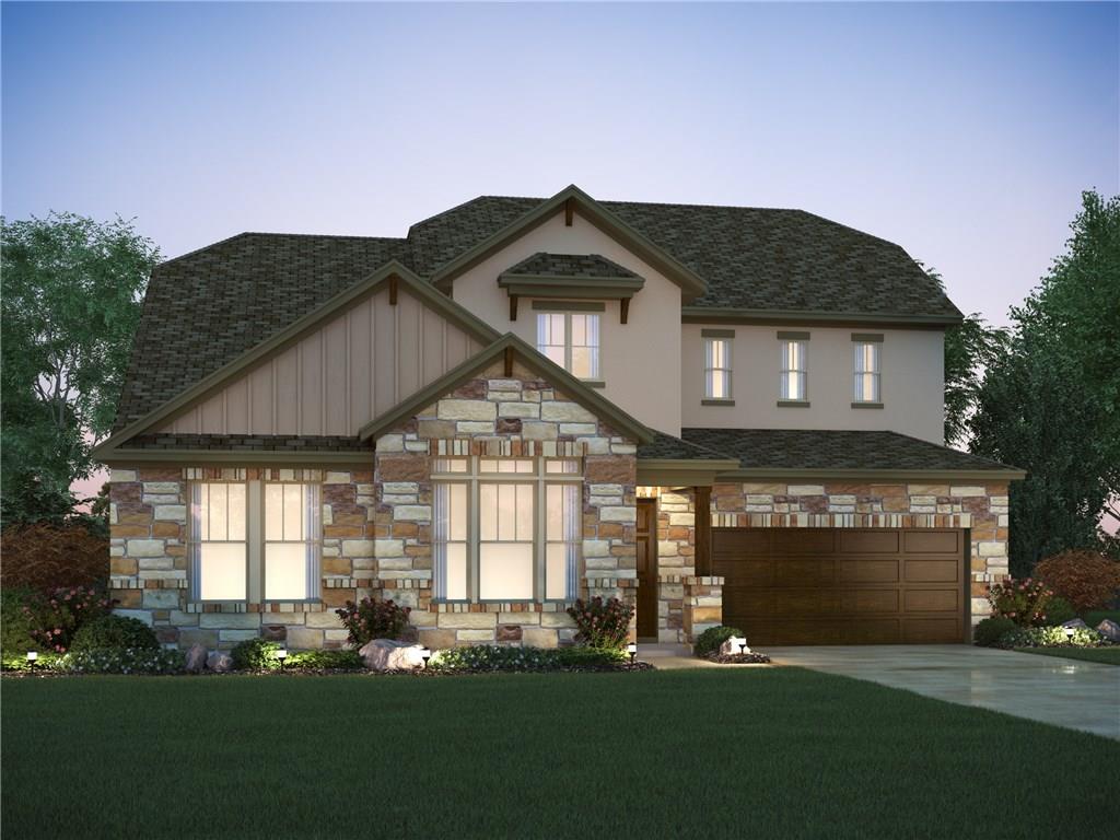 View 153 Bright Valley Way in Cottages at Belterra Villages 153 Bright Valley Way - front exterior - Luxury home in Cottages at Belterra Villages, Austin, TX
