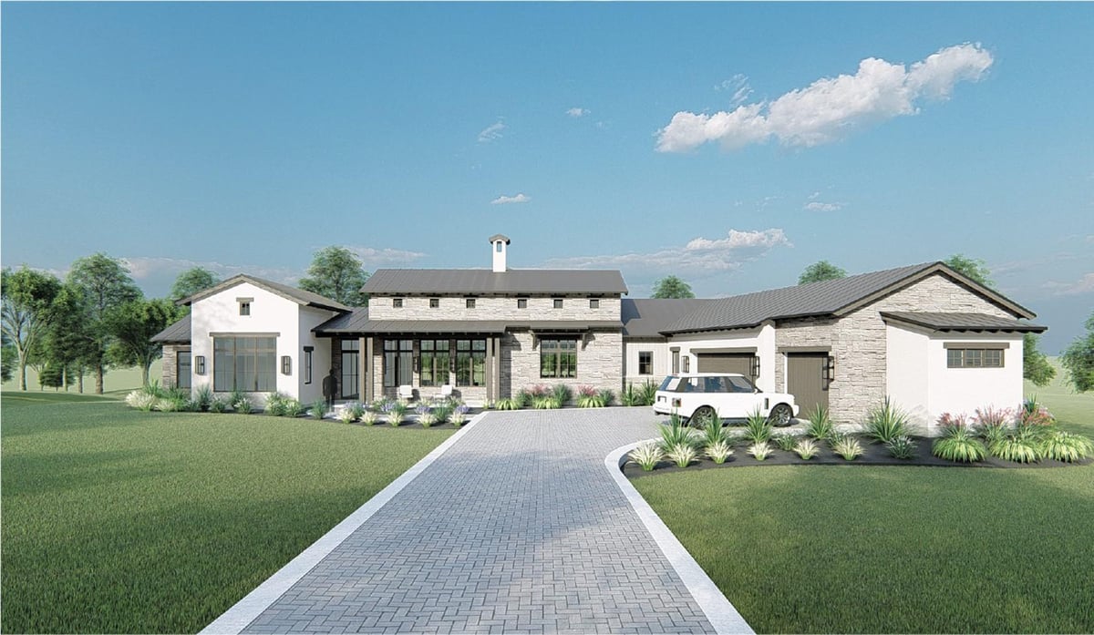 View 155 Crosswater Ln in Caliterra Ph 5 Sec 14 155 Crosswater Ln - front exterior - Luxury home in Caliterra Ph 5 Sec 14, Dripping Springs, TX