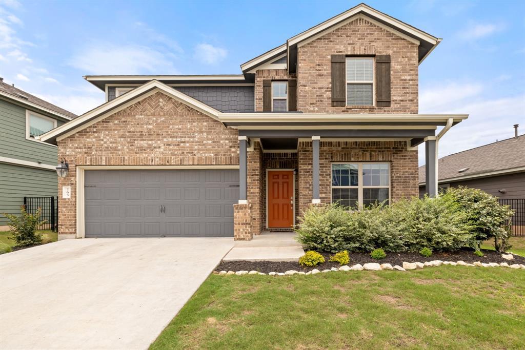 View 165 Rains in Plum Creek Ph 1 Sec 6H-2 165 Rains - front exterior - Luxury home in Plum Creek Ph 1 Sec 6H-2, Kyle, TX