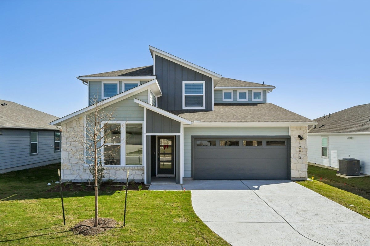 View 17013 Lomond WAY in Lakeside Meadows 17013 Lomond WAY - front exterior - Luxury home in Lakeside Meadows, Pflugerville, TX