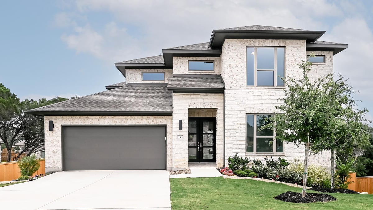 View 173 Lily Pad in 6 Creeks 173 Lily Pad - front exterior - Luxury home in 6 Creeks, Kyle, TX