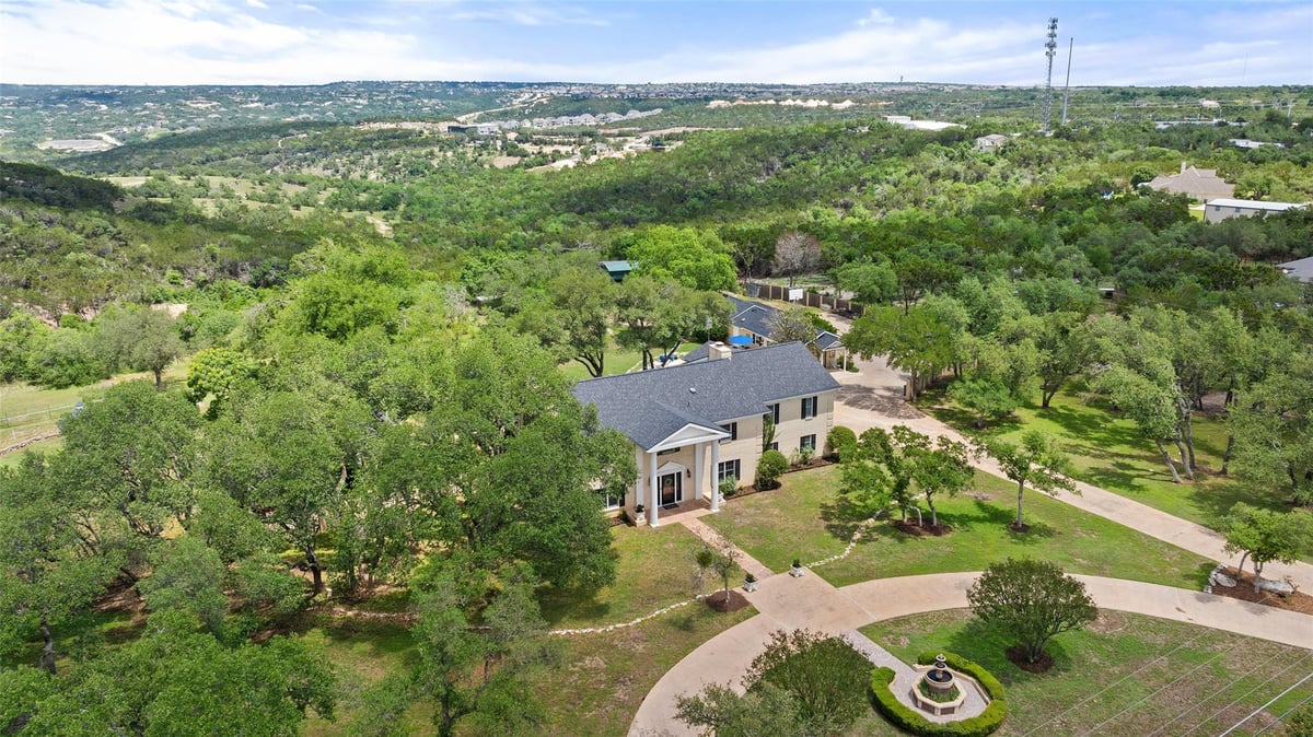 View 17700 N Rim Dr in North Rim 17700 N Rim Dr - front exterior - Luxury home in North Rim, Leander, TX