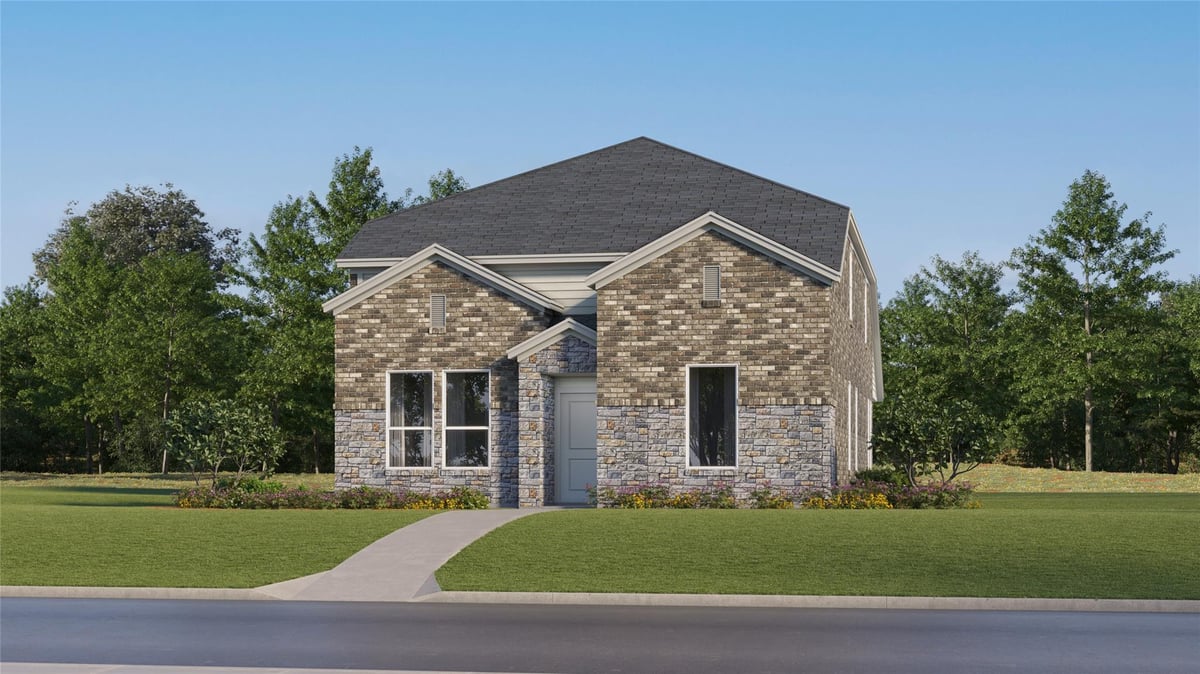 View 17909 Nashville Warbler Rd in Meadowlark Preserve 17909 Nashville Warbler Rd - front exterior - Luxury home in Meadowlark Preserve, Pflugerville, TX