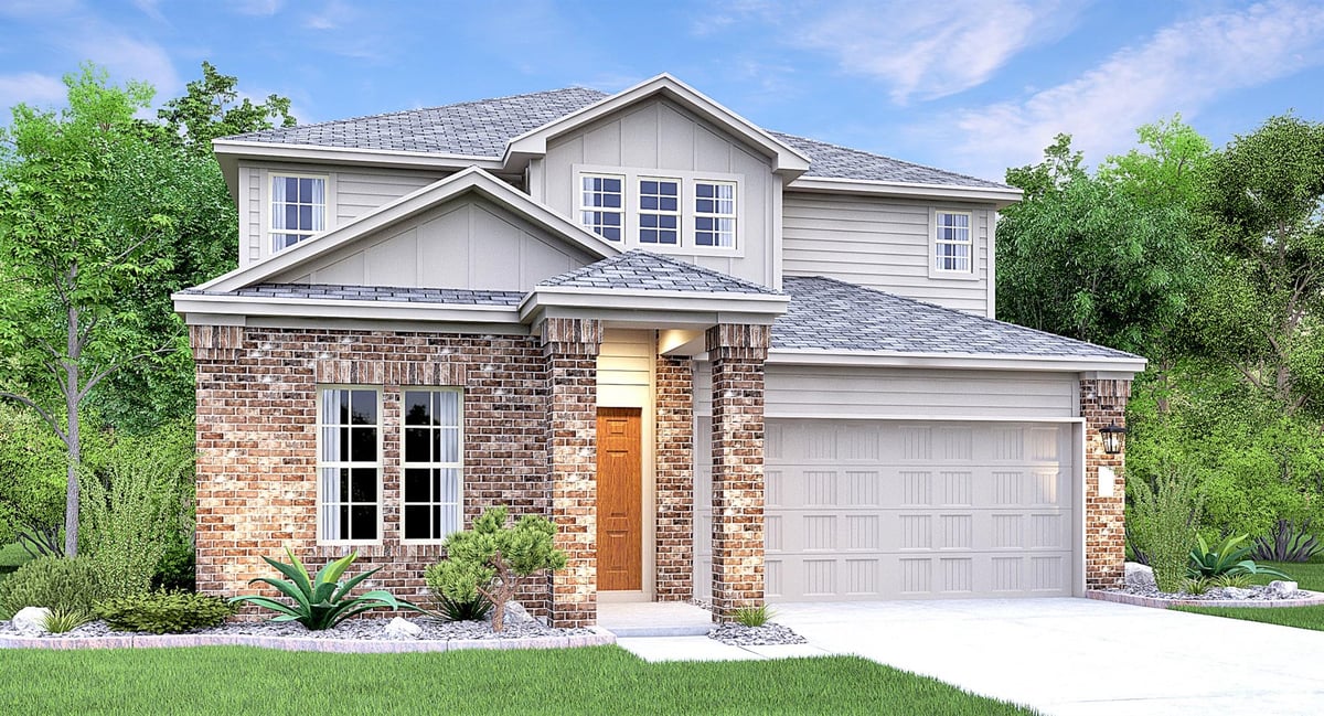 View 17909 Yellow Warbler WAY in Meadowlark Preserve 17909 Yellow Warbler WAY - front exterior - Luxury home in Meadowlark Preserve, Pflugerville, TX