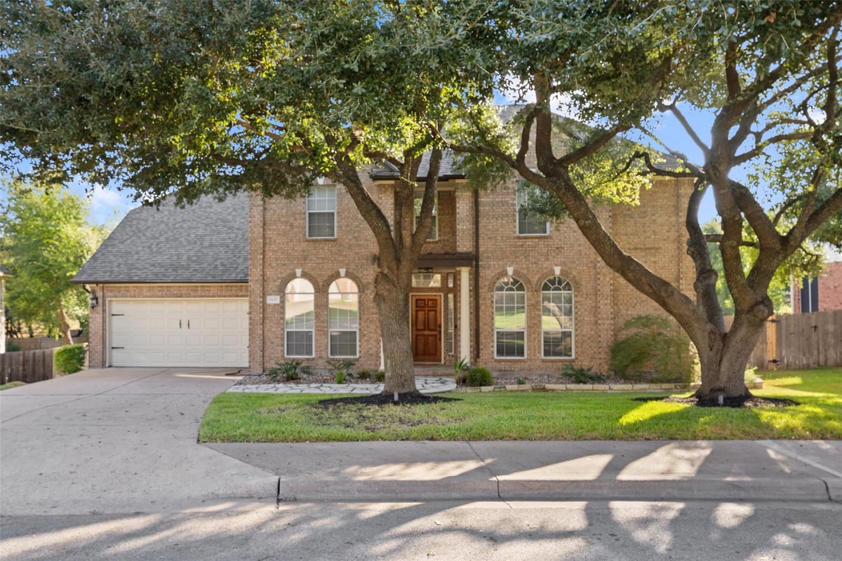 View 18017 Rosebud Pl in Stone Canyon Sec 01 18017 Rosebud Pl - front exterior - Luxury home in Stone Canyon Sec 01, Round Rock, TX