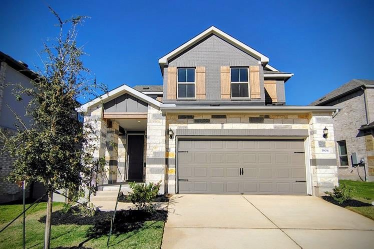 View 1804 Spring Mountain Cv in Wolf Ranch 1804 Spring Mountain Cv - front exterior - Luxury home in Wolf Ranch, Georgetown, TX