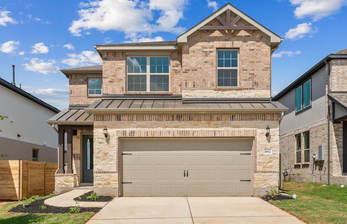 View 1812 Spring Mountain Cv in Wolf Ranch 1812 Spring Mountain Cv - front exterior - Luxury home in Wolf Ranch, Georgetown, TX