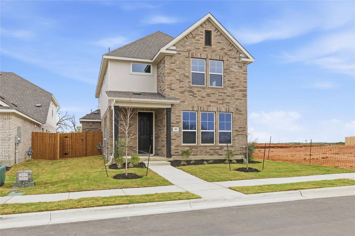 View 183 Bellie Ln in Infinity Square 183 Bellie Ln - front exterior - Luxury home in Infinity Square, Kyle, TX