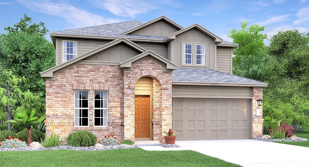 View 185 Parsons in Plum Creek North 185 Parsons - front exterior - Luxury home in Plum Creek North, Kyle, TX