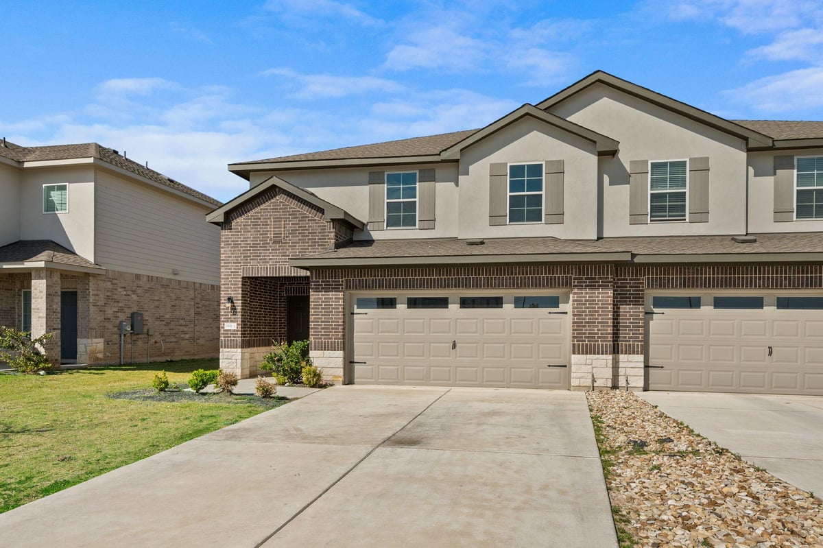 View 18616-A Cremello Dr in PALOMINO 18616-A Cremello Dr - front exterior - Luxury home in PALOMINO, Manor, TX