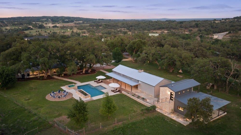 View 1900 Pursley RD in None 1900 Pursley RD - front exterior - Luxury home in None, Dripping Springs, TX
