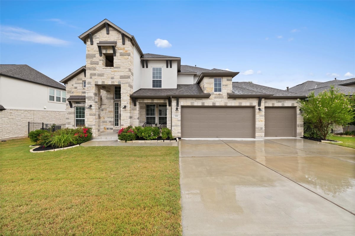 View 198 Windinghart Ln in Parten Ranch Ph 2 198 Windinghart Ln - front exterior - Luxury home in Parten Ranch Ph 2, Austin, TX