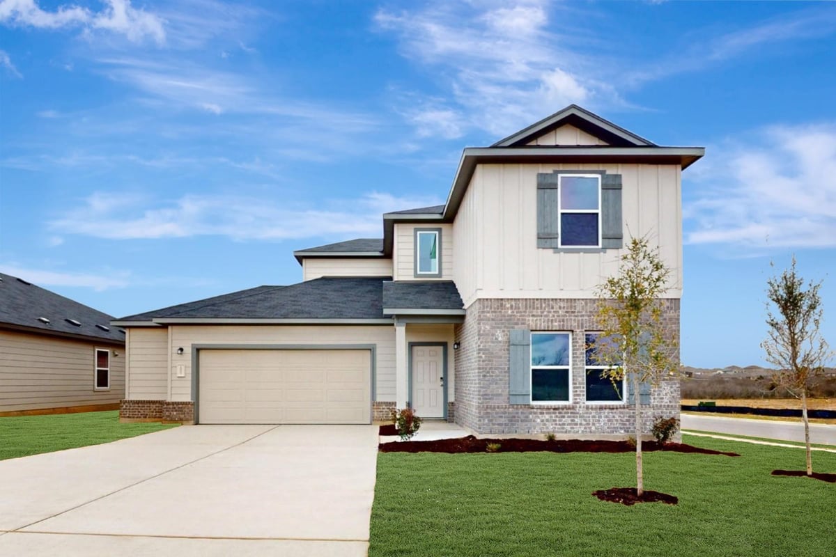 View 19901 Hirono Dr in Carillon 19901 Hirono Dr - front exterior - Luxury home in Carillon, Manor, TX