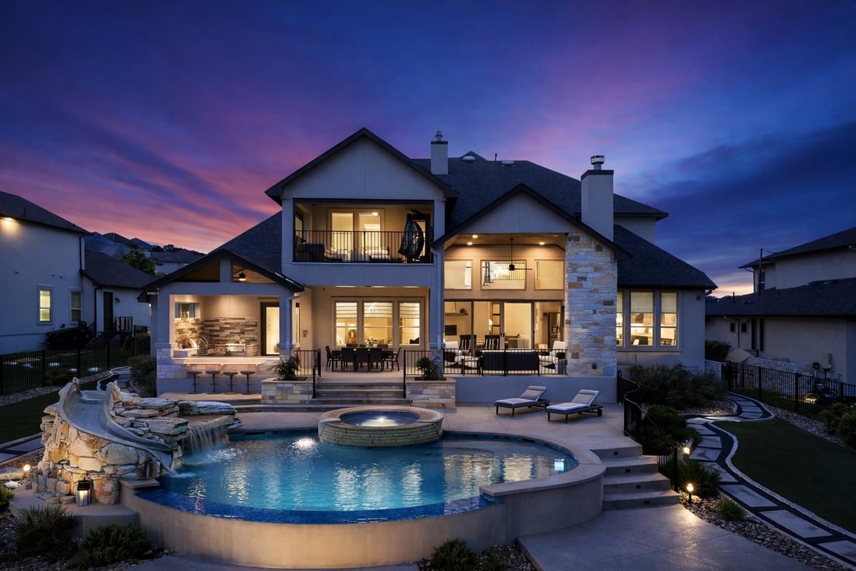 View 2033 Portobello RD in Travisso 2033 Portobello RD - front exterior - Luxury home in Travisso, Leander, TX