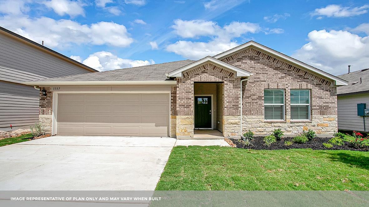 View 20337 Tuberville LN in CARILLON 20337 Tuberville LN - front exterior - Luxury home in CARILLON, Manor, TX