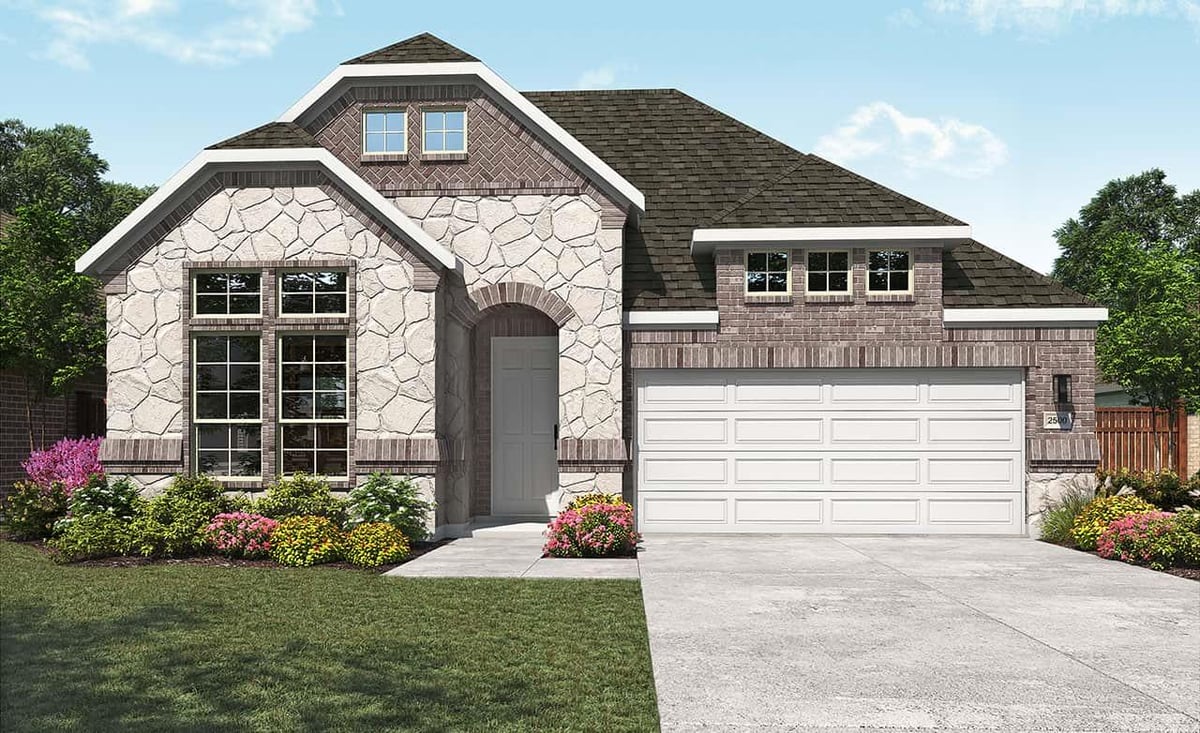 View 20413 Gillbrand Rd in Carillon 20413 Gillbrand Rd - front exterior - Luxury home in Carillon, Manor, TX