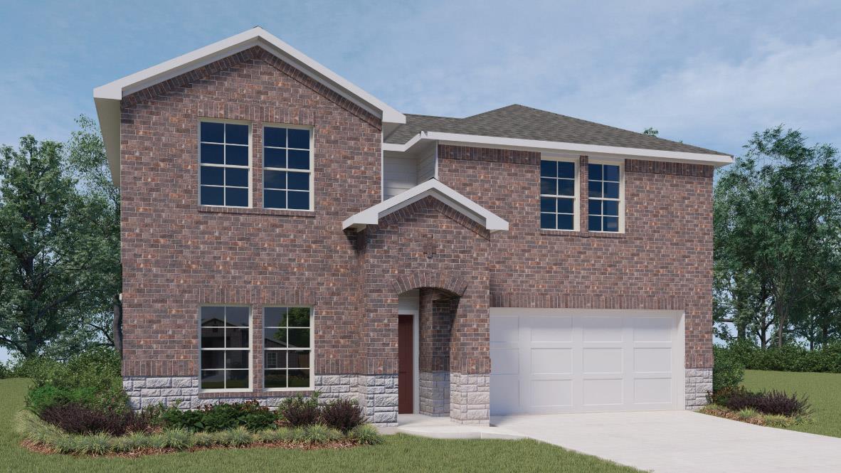 View 20425 Tuberville LN in CARILLON 20425 Tuberville LN - front exterior - Luxury home in CARILLON, Manor, TX