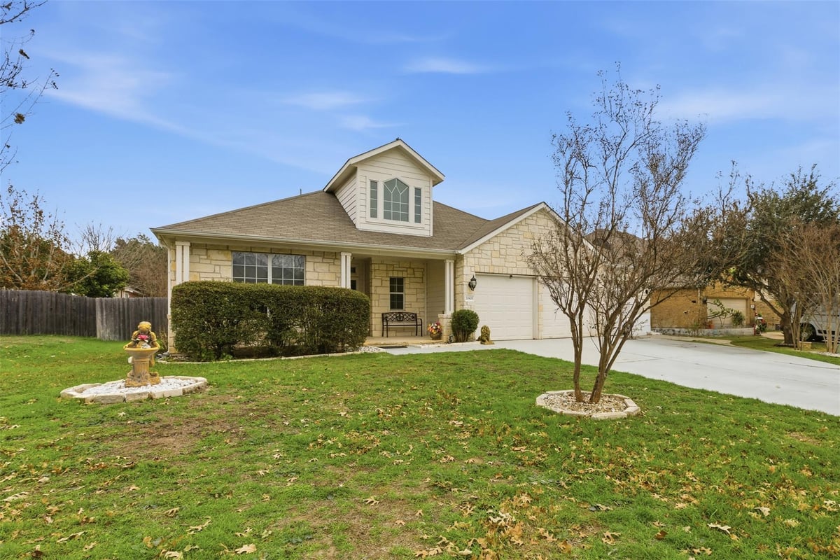 View 20805 Penny Royal Dr in Estates Rowe Lane Sec 01 20805 Penny Royal Dr - front exterior - Luxury home in Estates Rowe Lane Sec 01, Pflugerville, TX