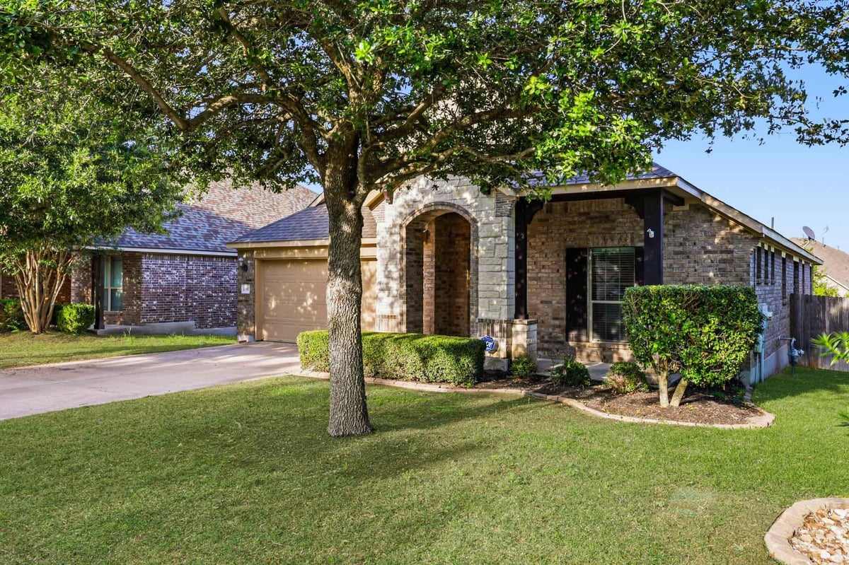 View 20817 Huckabee BND in Commons At Rowe Lane Ph Ii B 20817 Huckabee BND - front exterior - Luxury home in Commons At Rowe Lane Ph Ii B, Pflugerville, TX