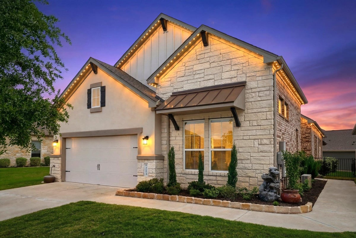 View 213 Encore Dr in Santa Rita Ranch Ph 1 Sec 8 213 Encore Dr - front exterior - Luxury home in Santa Rita Ranch Ph 1 Sec 8, Liberty Hill, TX