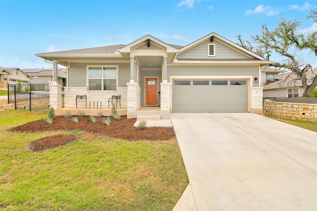 View 213 Florenz Ln in Rancho Sienna 213 Florenz Ln - front exterior - Luxury home in Rancho Sienna, Georgetown, TX