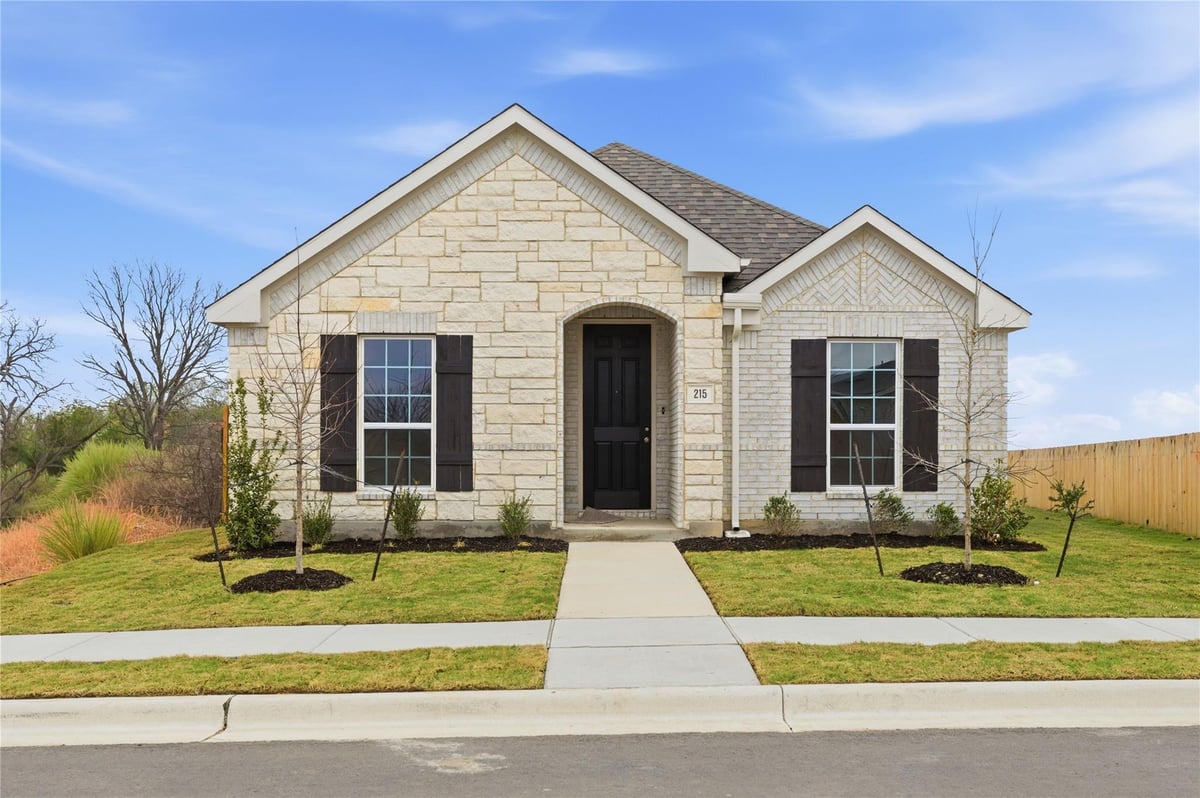 View 215 Bellie Ln in Infinity Square 215 Bellie Ln - front exterior - Luxury home in Infinity Square, Kyle, TX